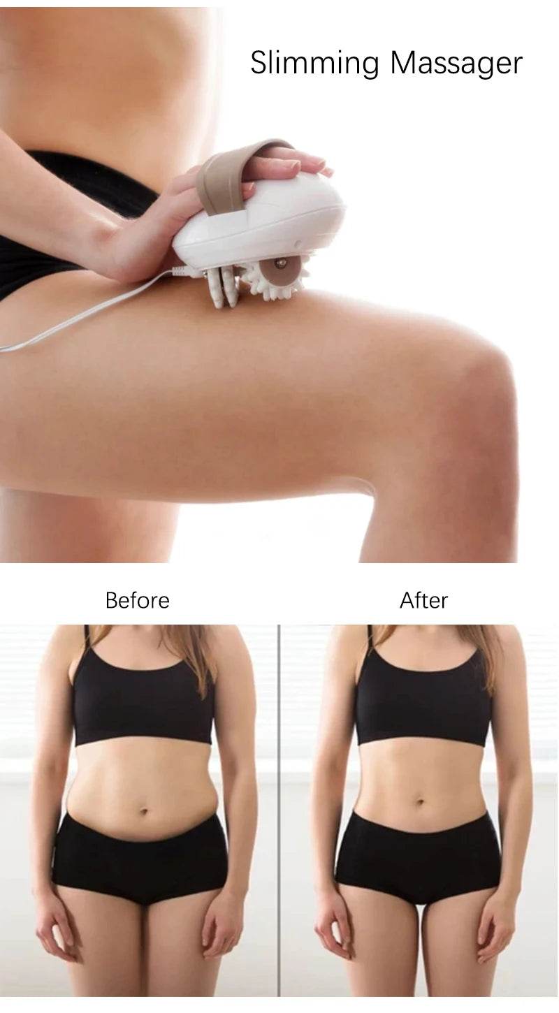 3D Electric Body Slimming Massager Roller – Anti-Cellulite Fat Burning Massage Machine for Muscle Relief & Body Contouring