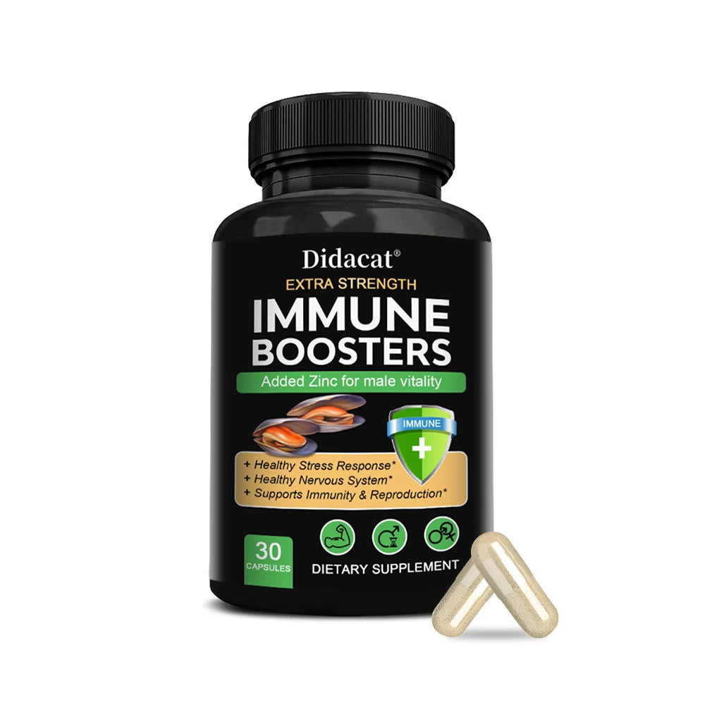 Men’s Vitality & Performance Supplement Capsules – Immune Support, Strength, Endurance, Stress Relief & Energy Boost