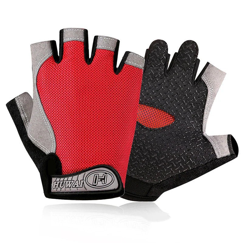 Fingerless Gym Gloves – Anti-Slip Fitness, Cycling & Workout Gloves for Men & Women, Breathable Bodybuilding & Exercise Gloves
