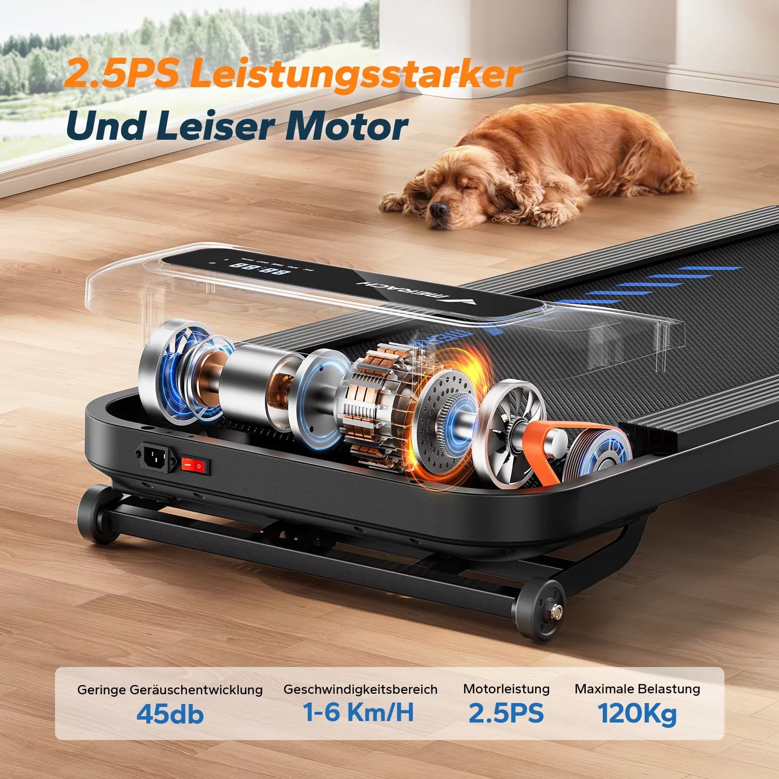 Portable Walking Treadmill Quiet Under Desk Treadmill for Home Gym with Magnetic Remote Control and LED Display