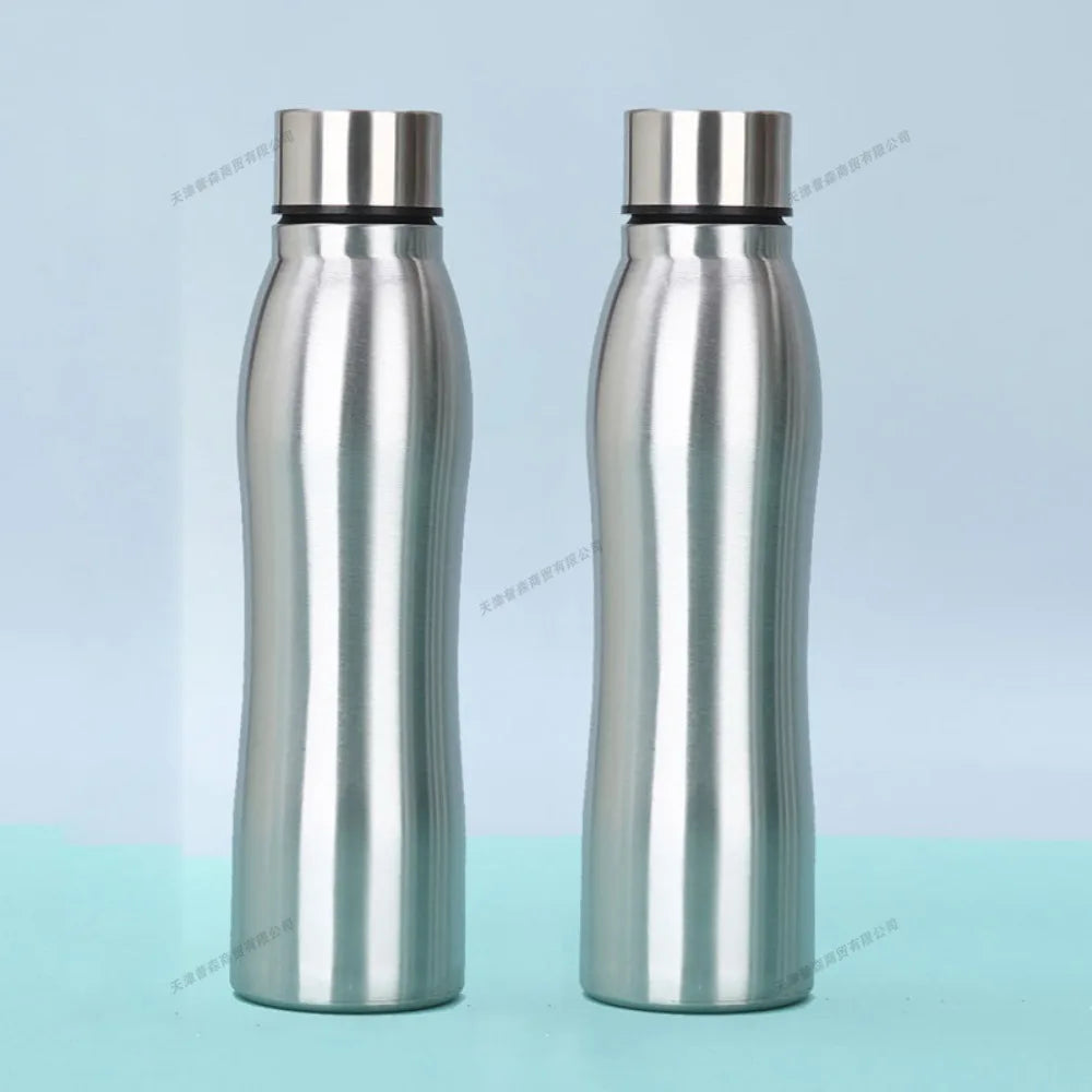 1000ml Stainless Steel Sports Water Bottle – Rugged Single-Layer Metal Flask for Gym, Camping & Outdoor Activities (1/2/3 Pcs)