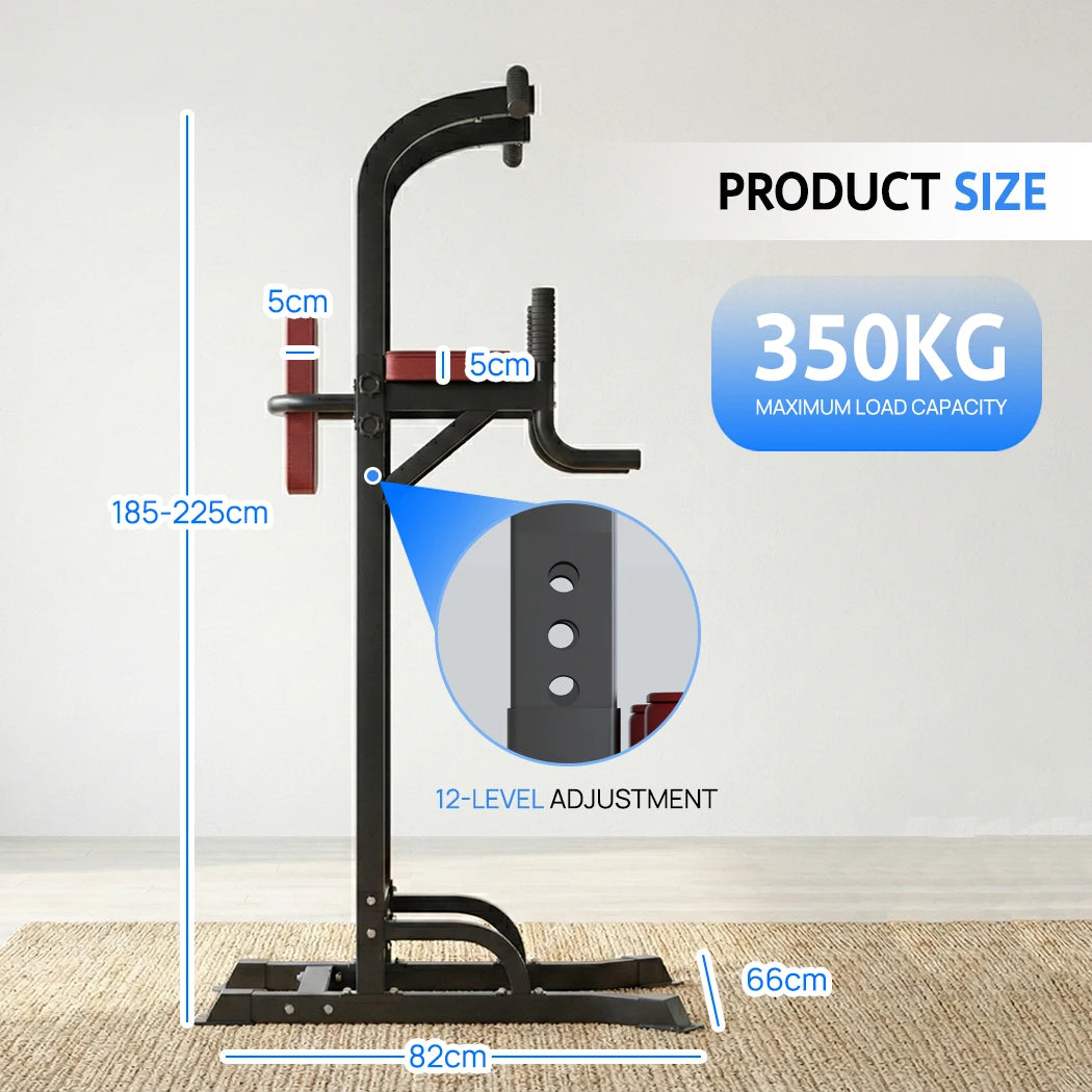 Foldable Power Tower Pull-Up Station – Chin Up, Dip & Knee Raise Home Gym Strength Training Tower