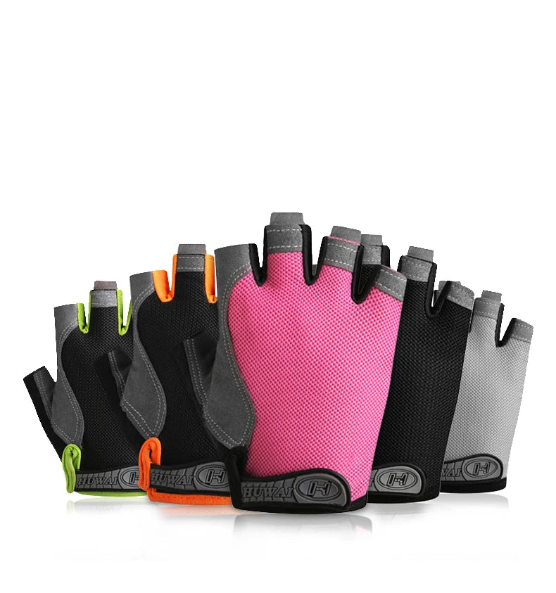 Performance Breathable Anti-Slip Fingerless Gym & Cycling Gloves for Men & Women – Shockproof Half-Finger Fitness, Fishing, Riding & Outdoor Sports Gloves