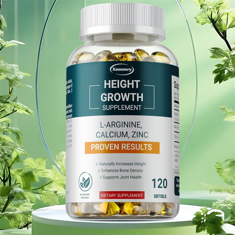 Height Growth Supplements – Bone Strengthening & Natural Growth Support for Children, Teens & Adults, 30/60/120 Capsules