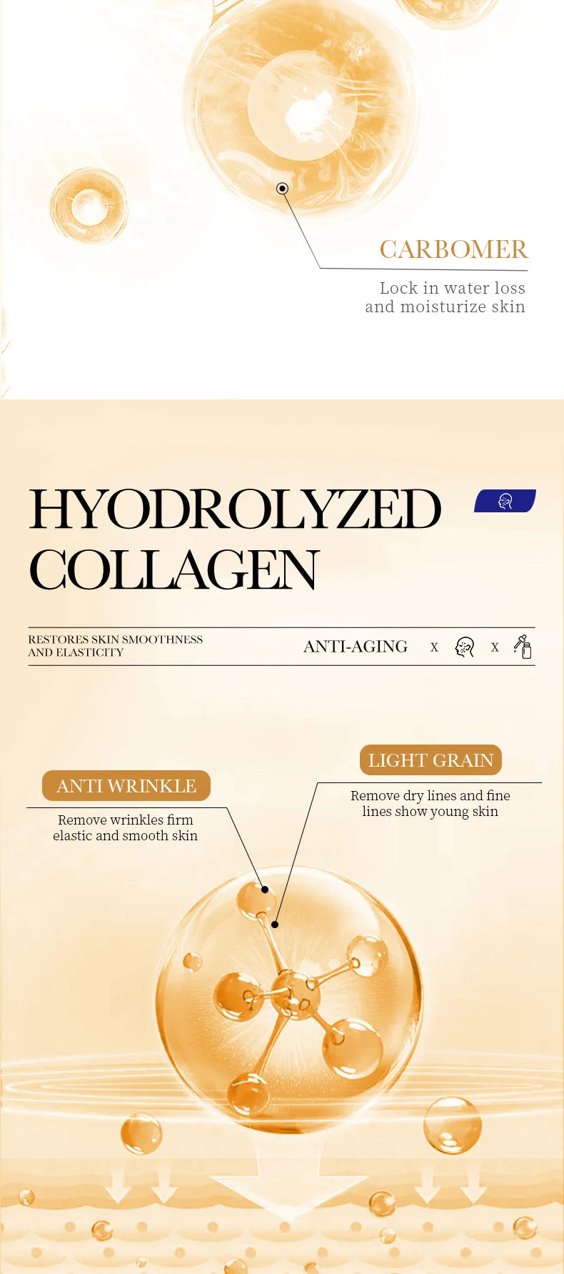 Collagen Face Serum 30ml – Anti-Aging, Hydrating & Nourishing Facial Essence, 1/2/3pcs Skincare Set