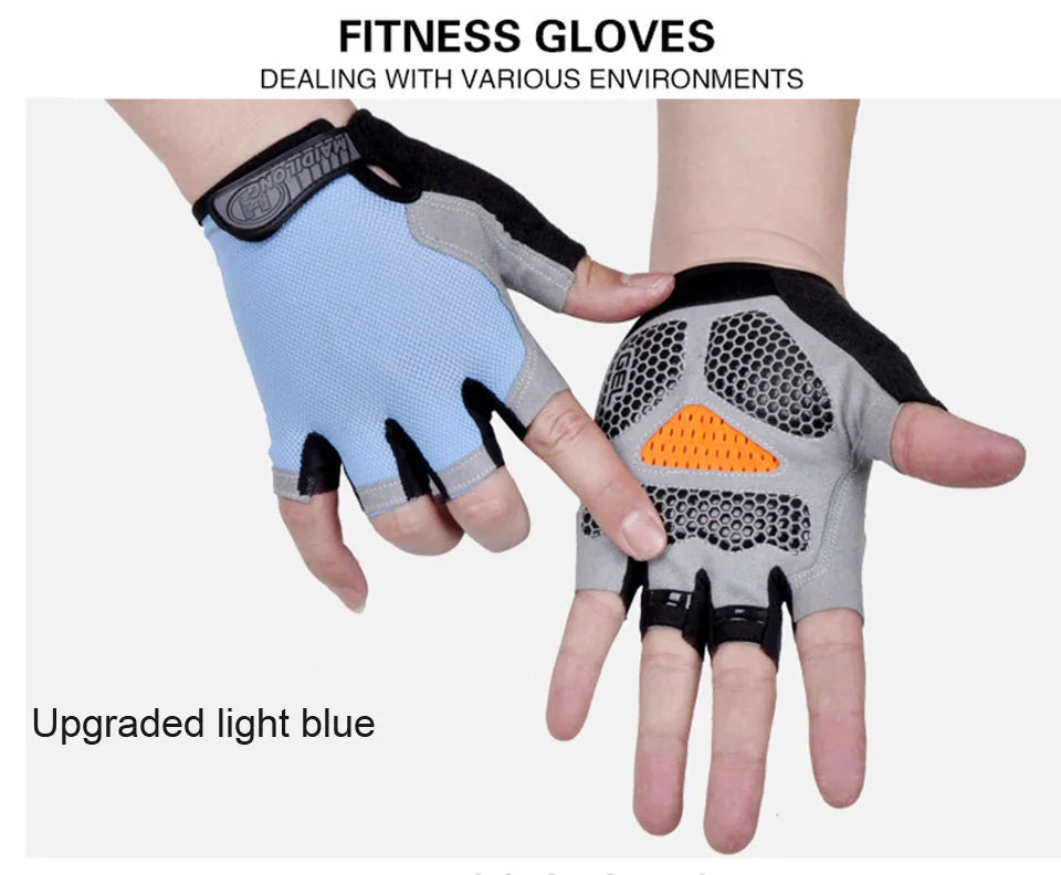 Half-Finger Fitness Gloves – Shock-Absorbing, Anti-Slip Cycling, Climbing & Outdoor Sports Gloves for Men & Women