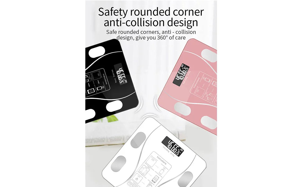 Smart Body Fat Scale with Bluetooth App – Rechargeable Digital Weight Scale for BMI, Muscle & Body Composition Tracking