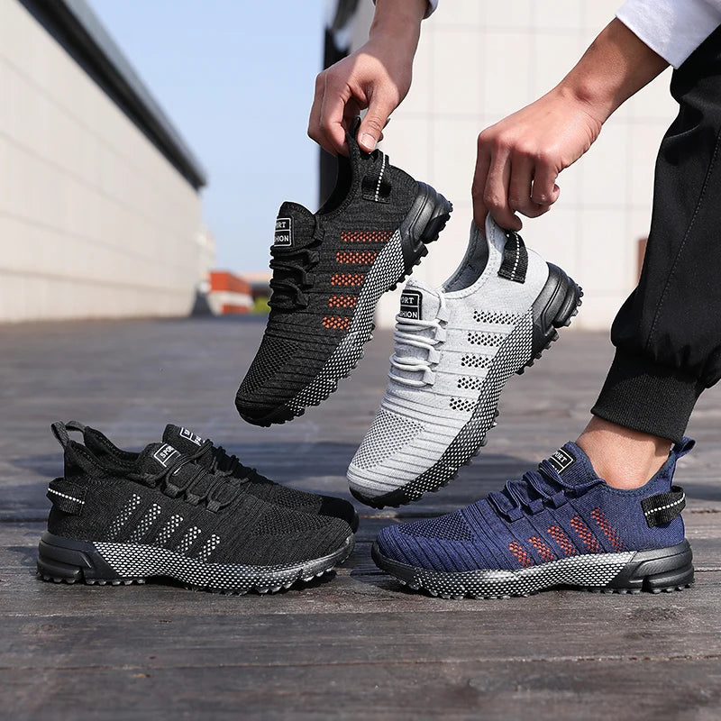 Men Casual Sneakers Mesh Lightweight Breathable Soft Soled Running Shoes Slip-on Male Flats Loafers Shoe Trainers Zapatos Hombre