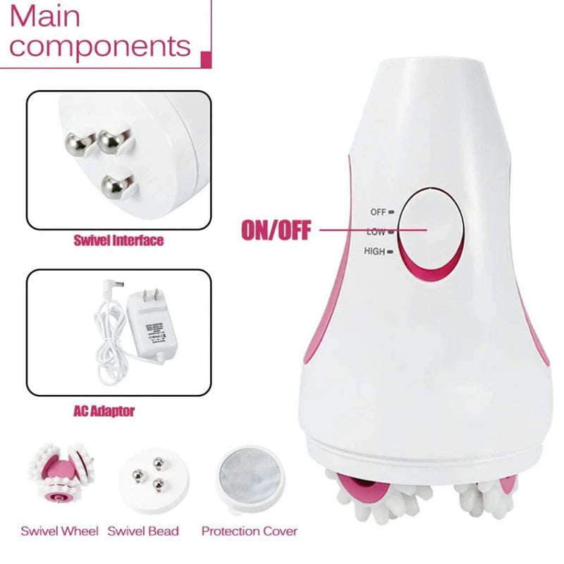 3D Electric Infrared Body Massager – Handheld Slimming Roller for Cellulite Reduction, Abdominal Toning & Full-Body Muscle Relaxation