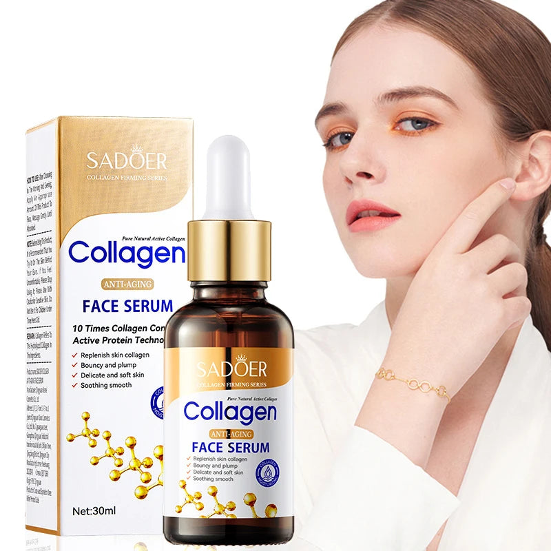 Collagen Face Serum 30ml – Anti-Aging, Hydrating & Nourishing Facial Essence, 1/2/3pcs Skincare Set