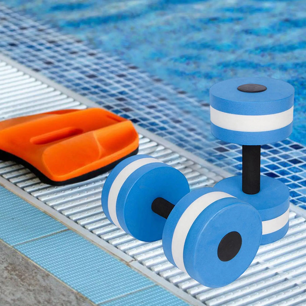 2PCS EVA Foam Water Dumbbells – Floating Aquatic Weights for Swimming Pool Exercise, Water Aerobics & Aqua Fitness Training