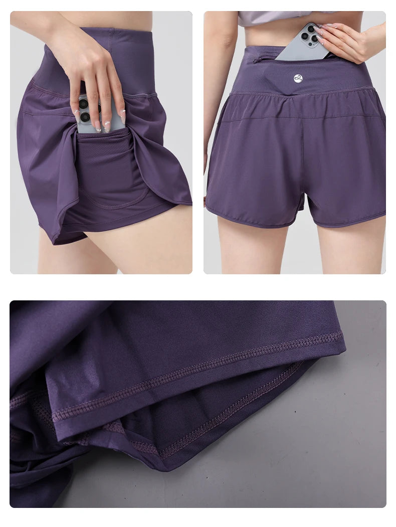 Women’s 2-Piece Yoga Set – Breathable Summer Sports Outfit with Short Sleeve Top & Running Shorts, Quick-Dry Fitness & Training Set