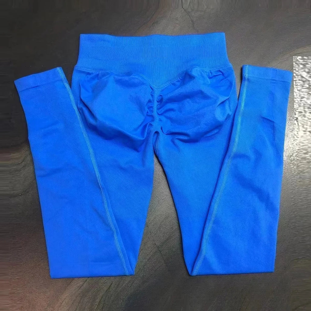 Scrunch Bum Seamless Gym Leggings for Women – Low Waist Push-Up Yoga Pants, Sweat-Wicking Workout Tights, Second-Skin Fit