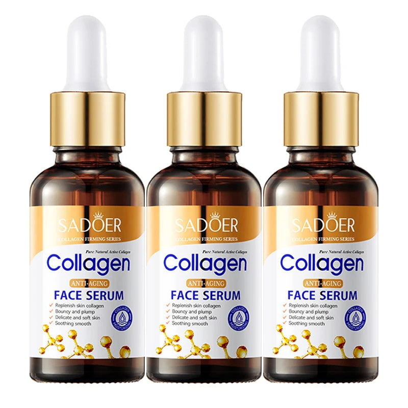 Collagen Face Serum 30ml – Anti-Aging, Hydrating & Nourishing Facial Essence, 1/2/3pcs Skincare Set