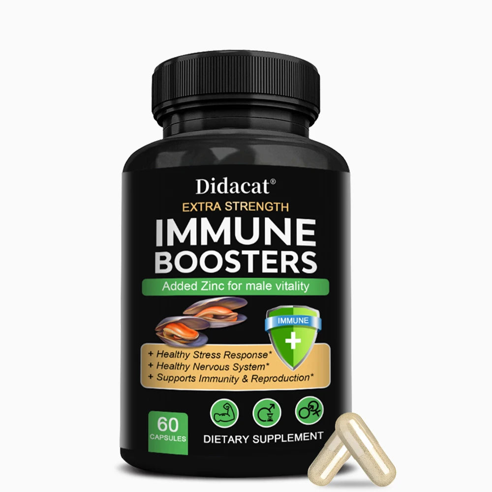 Men’s Vitality & Performance Supplement Capsules – Immune Support, Strength, Endurance, Stress Relief & Energy Boost