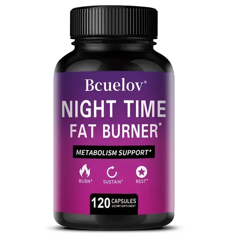 Night time Fat Burner Capsules – Thermogenic Metabolism Booster, Natural Appetite Support & Sleep-Friendly Weight Management