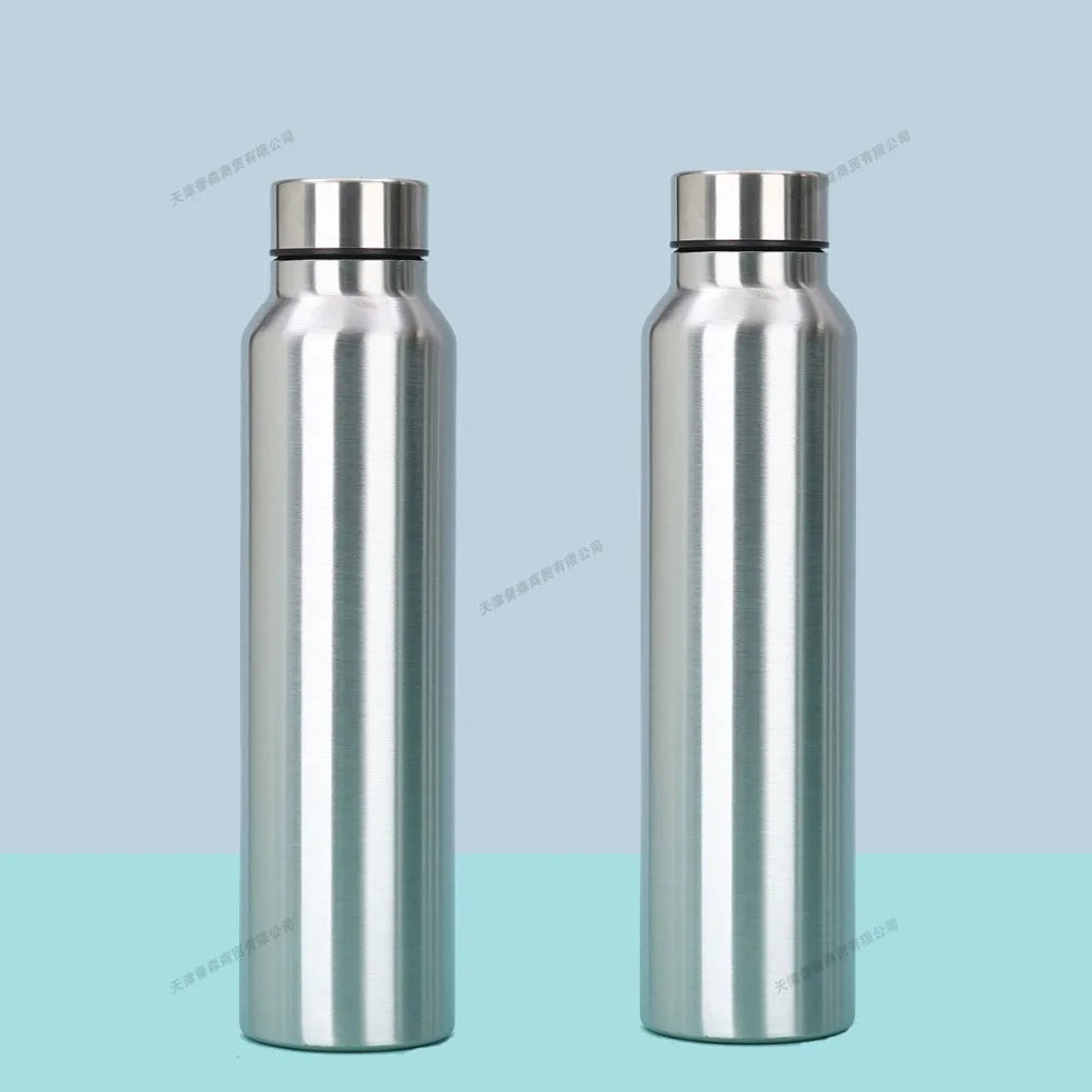1000ml Stainless Steel Sports Water Bottle – Rugged Single-Layer Metal Flask for Gym, Camping & Outdoor Activities (1/2/3 Pcs)