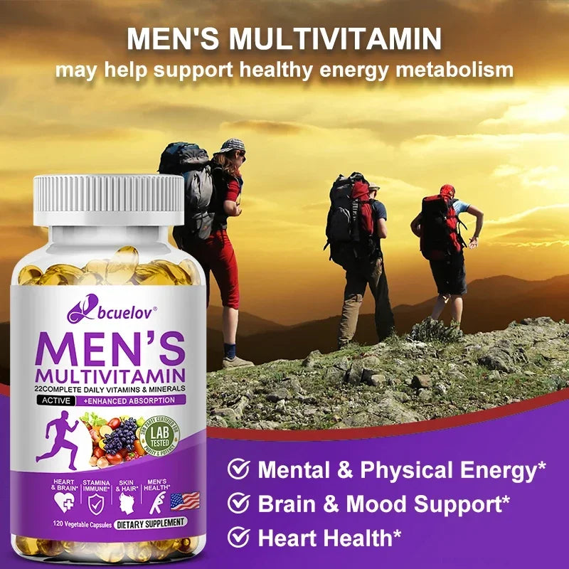 Men’s Daily Multivitamin – 22 Essential Vitamins & Minerals for Energy, Immunity, Digestion & Overall Health