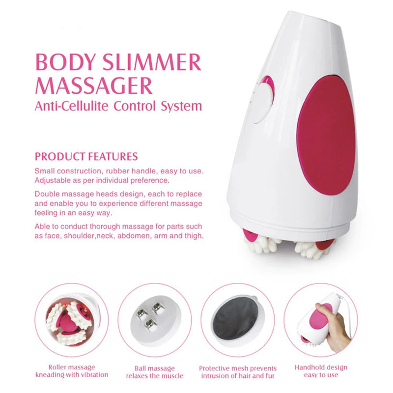 3D Electric Infrared Body Massager – Handheld Slimming Roller for Cellulite Reduction, Abdominal Toning & Full-Body Muscle Relaxation