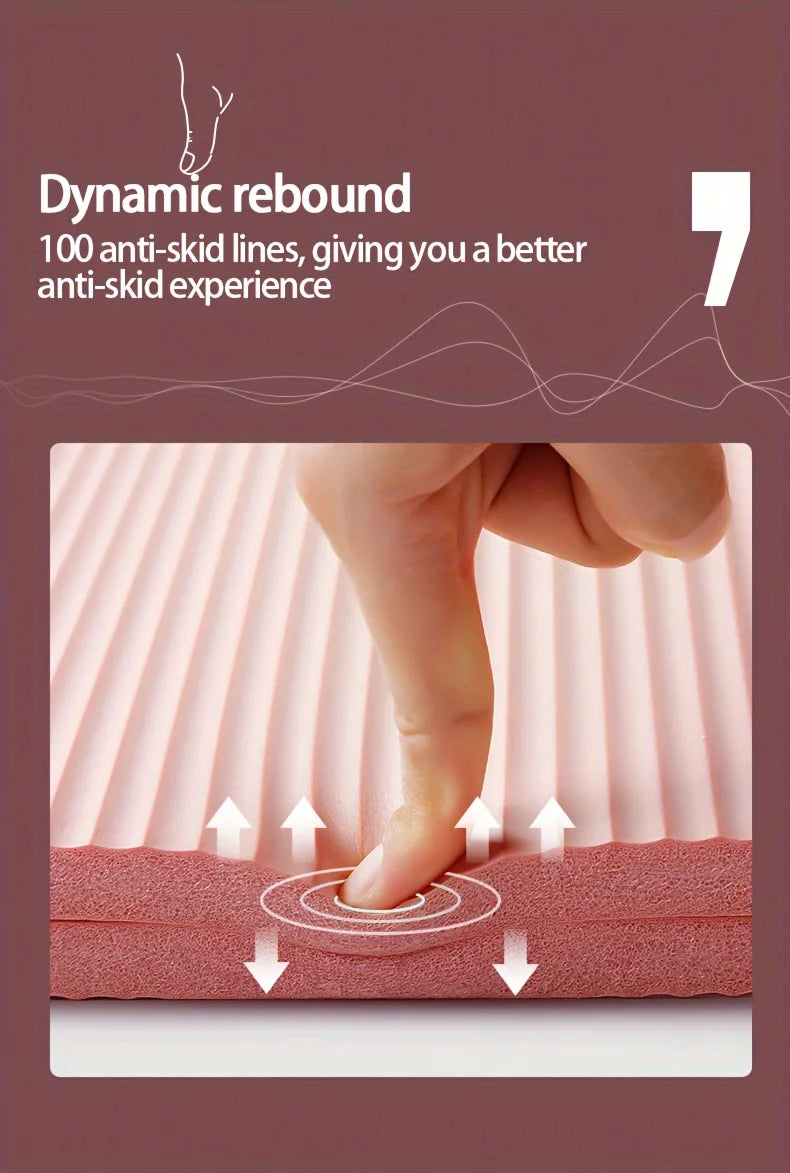 10mm / 15mm Thick NBR Yoga Mat – Extra Thick Anti-Slip Fitness Mat for Yoga, Pilates, Stretching & Home Workouts (Waterproof, Joint Support)