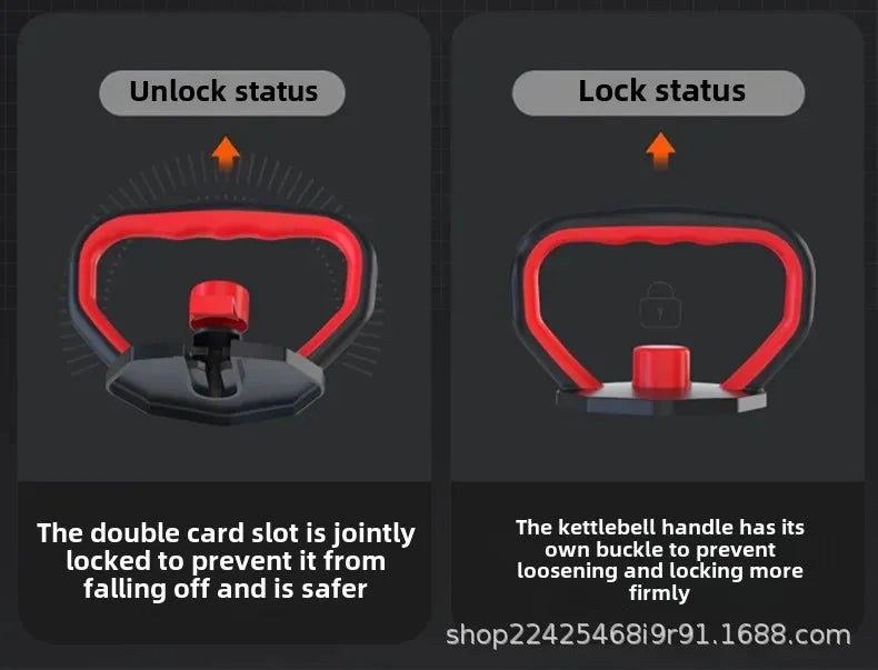 Adjustable Weight Dumbbell Handle & Kettlebell Base – Eco‑Friendly Home Gym Push‑Up & Strength Training Tool