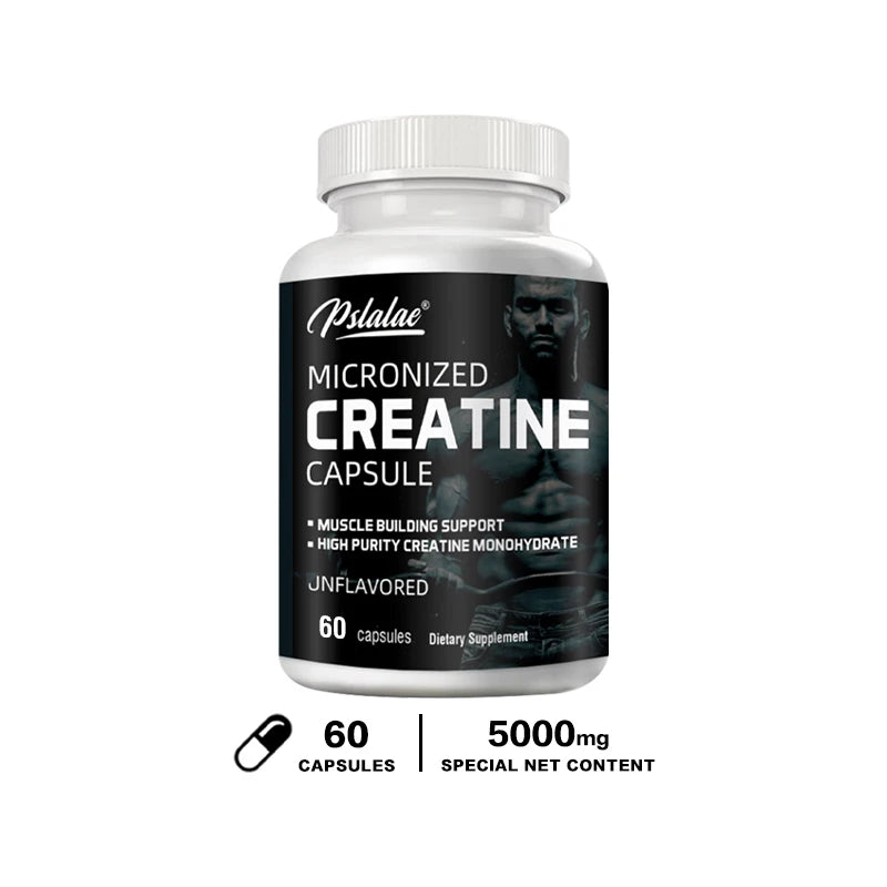 Micronized Creatine Monohydrate Capsules 5000mg – Muscle Strength, Power & Performance Support | Keto-Friendly, Non-GMO