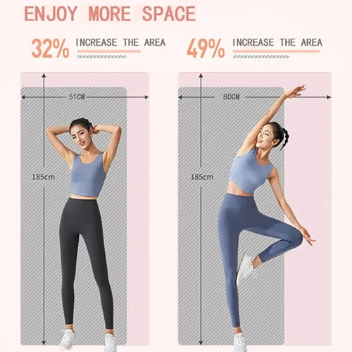 10mm / 15mm Thick NBR Yoga Mat – Extra Thick Anti-Slip Fitness Mat for Yoga, Pilates, Stretching & Home Workouts (Waterproof, Joint Support)