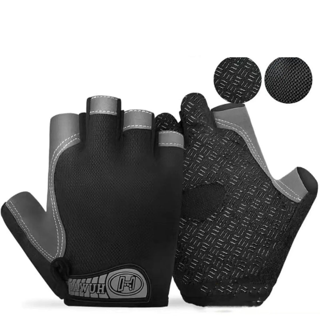Fingerless Gym Gloves – Anti-Slip Fitness, Cycling & Workout Gloves for Men & Women, Breathable Bodybuilding & Exercise Gloves