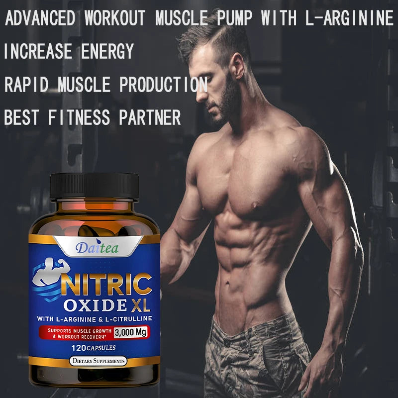 Super Nitric Oxide Booster – Muscle Pump, Strength & Workout Performance Support | Pre-Workout Circulation Formula