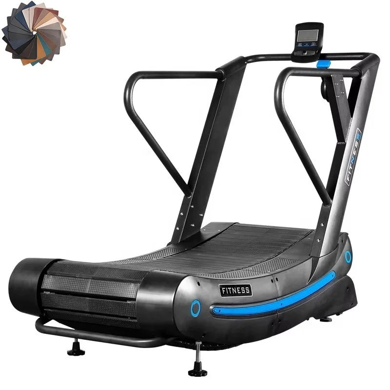 Commercial Curved Treadmill Air Runner – Professional Manual Treadmill for Gym Training, Self-Powered, HD Display, Heavy-Duty Fitness Equipment
