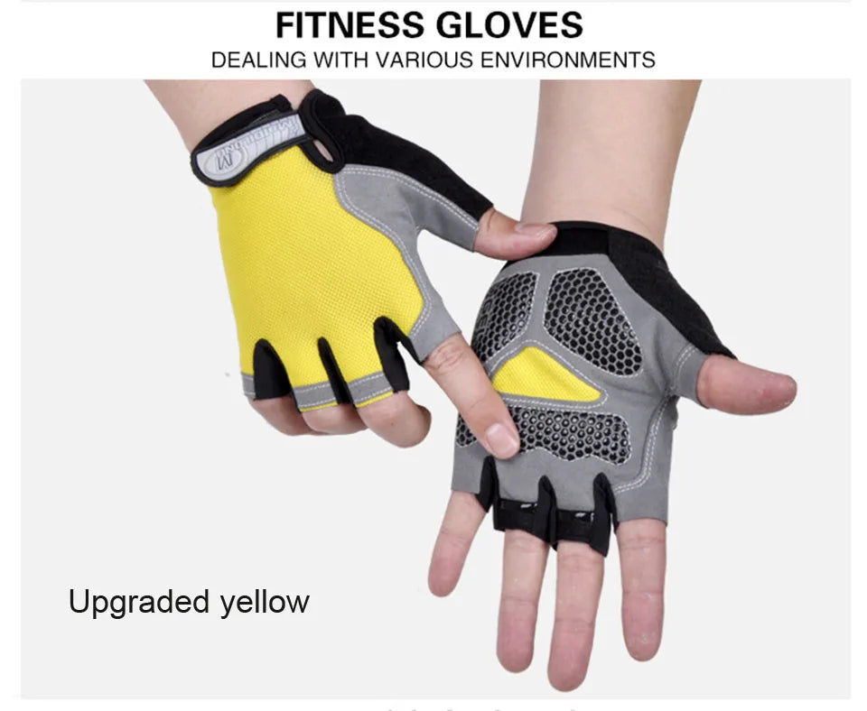 Half-Finger Fitness Gloves – Shock-Absorbing, Anti-Slip Cycling, Climbing & Outdoor Sports Gloves for Men & Women