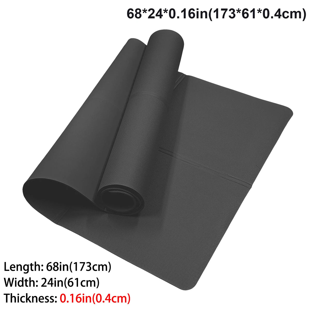 Black Foldable EVA Travel Yoga Mat – Eco-Friendly, Lightweight & Non-Slip Fitness Mat (3/4/6mm) for Yoga, Pilates, Home & Gym Workouts