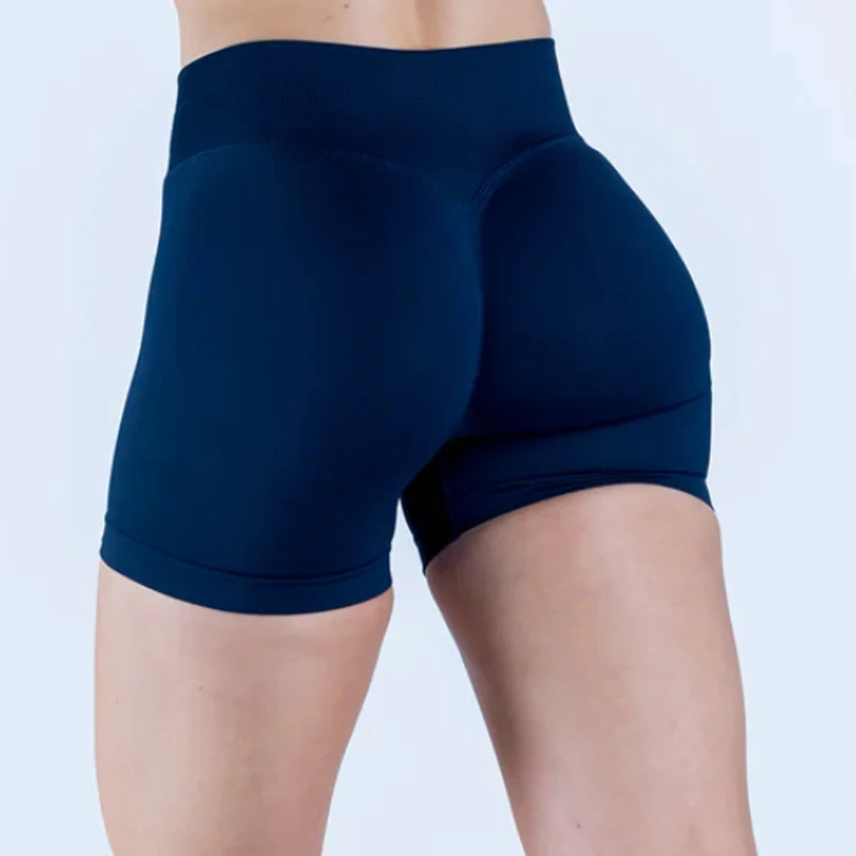 Seamless Scrunch Bum Yoga Shorts for Women – Low Waist Push-Up Gym Biker Shorts, Sweat-Wicking Stretch Fitness Shorts (4.5”)