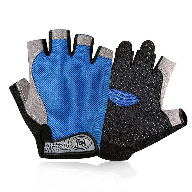 Fingerless Gym Gloves – Anti-Slip Fitness, Cycling & Workout Gloves for Men & Women, Breathable Bodybuilding & Exercise Gloves