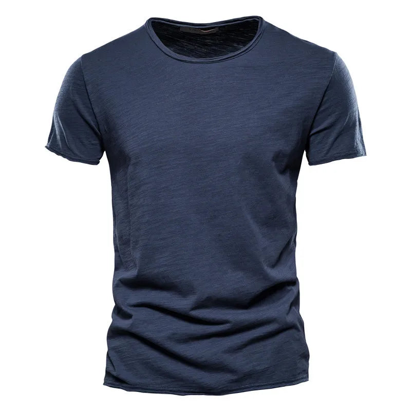 Men’s 100% Cotton Slim Fit T-Shirt – Breathable Lightweight Short Sleeve Gym & Casual Tee for Training, Fitness & Everyday Wear