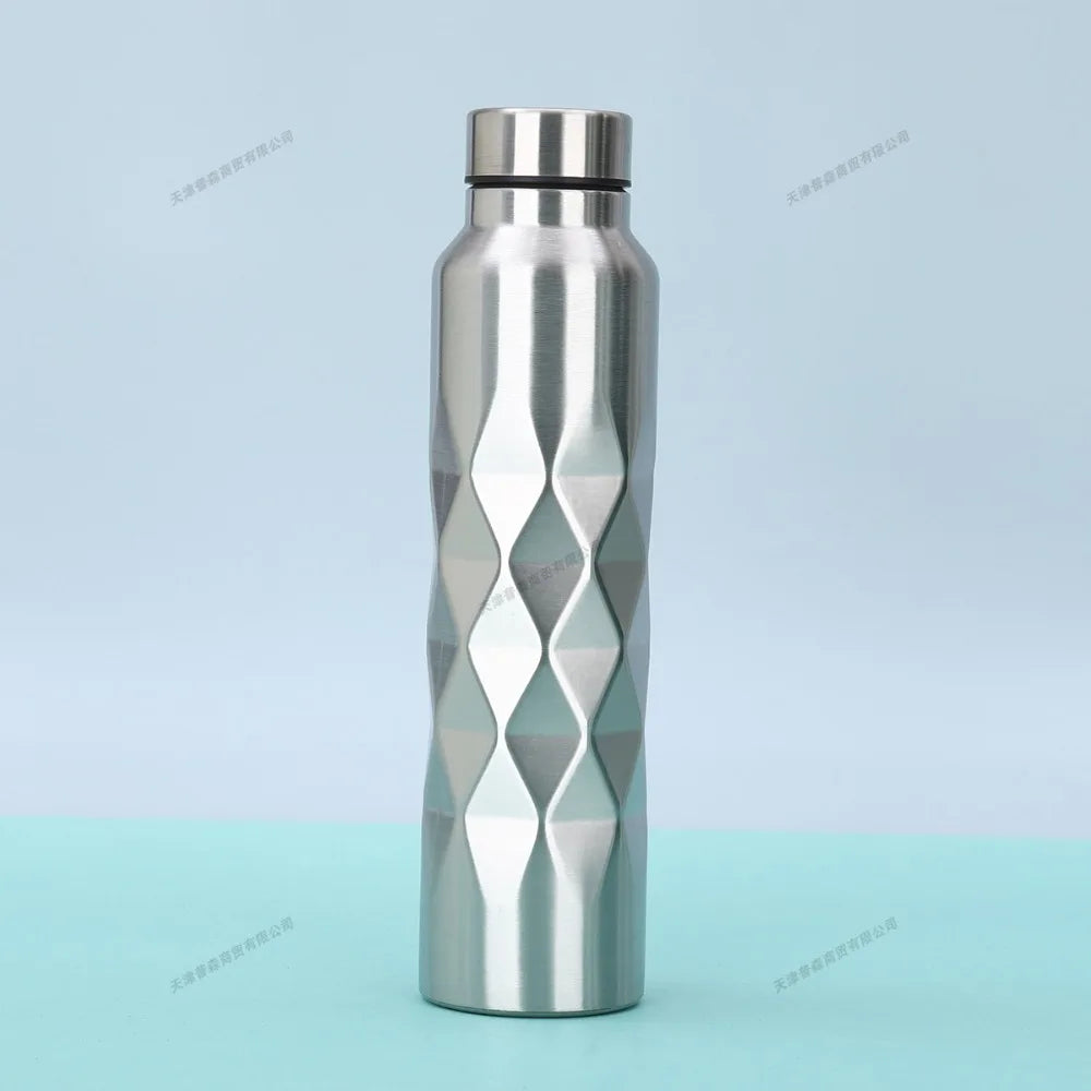 1000ml Stainless Steel Sports Water Bottle – Rugged Single-Layer Metal Flask for Gym, Camping & Outdoor Activities (1/2/3 Pcs)