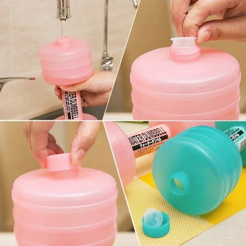 2pcs 1000ml Dumbbell Water Bottles – Adjustable Weight Fitness Set for Women | Gym, Yoga, Cardio & Home Workouts