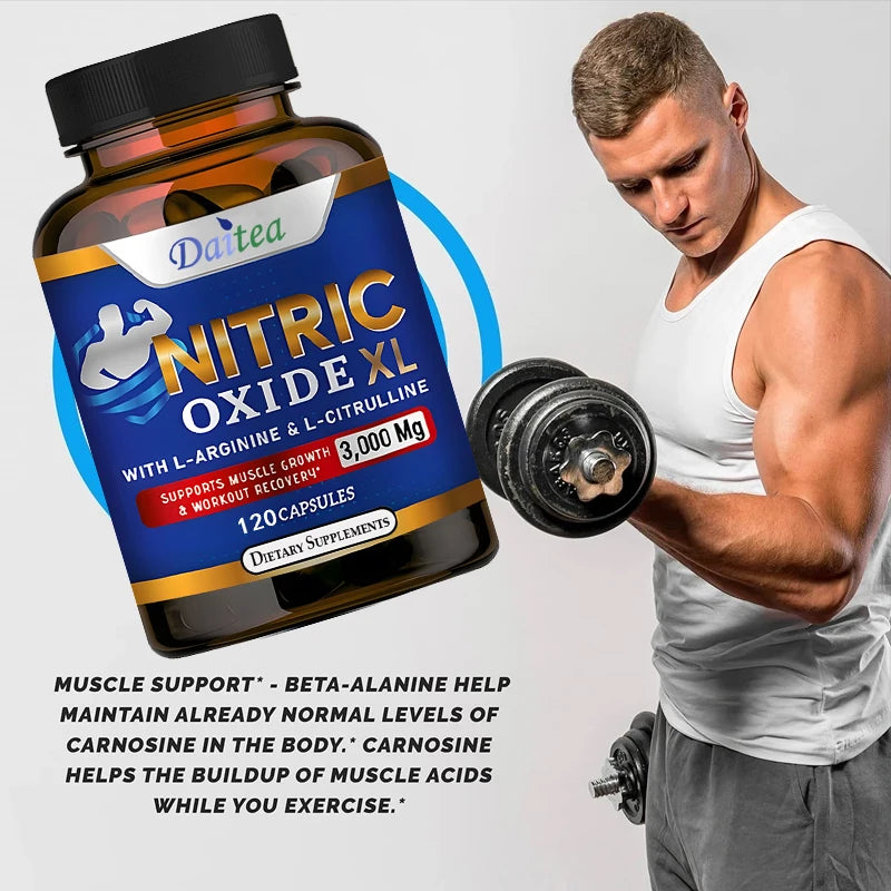 Super Nitric Oxide Booster – Muscle Pump, Strength & Workout Performance Support | Pre-Workout Circulation Formula