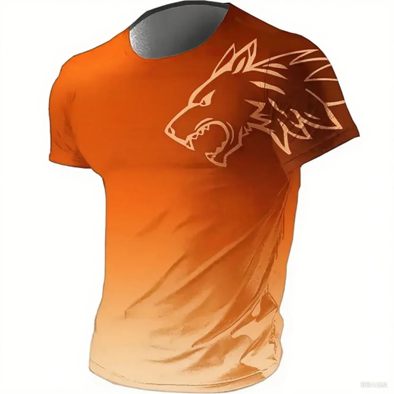 Men’s Quick-Dry Fitness T-Shirt – 3D Wolf Graphic Gym & Training Tee | Breathable Summer Sportswear