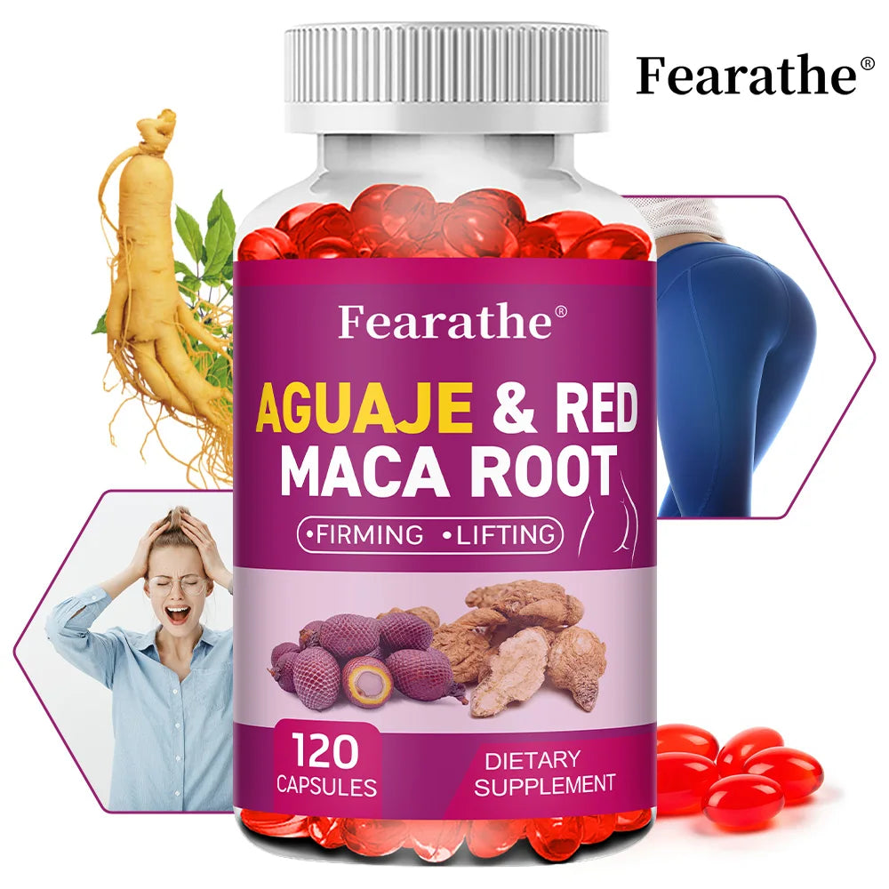 Organic Aguaje with Red Maca Root – Natural Buttocks Firming & Immune Support Supplement (Capsules)
