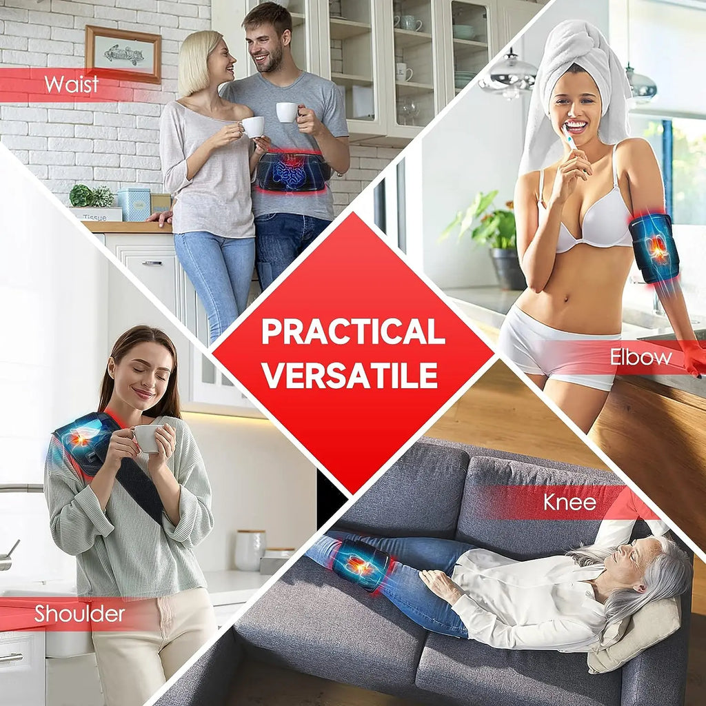 Red & Infrared Light Therapy Belt (660nm & 850nm) – LED Recovery & Heat Wrap for Waist, Back, Muscles & Full Body