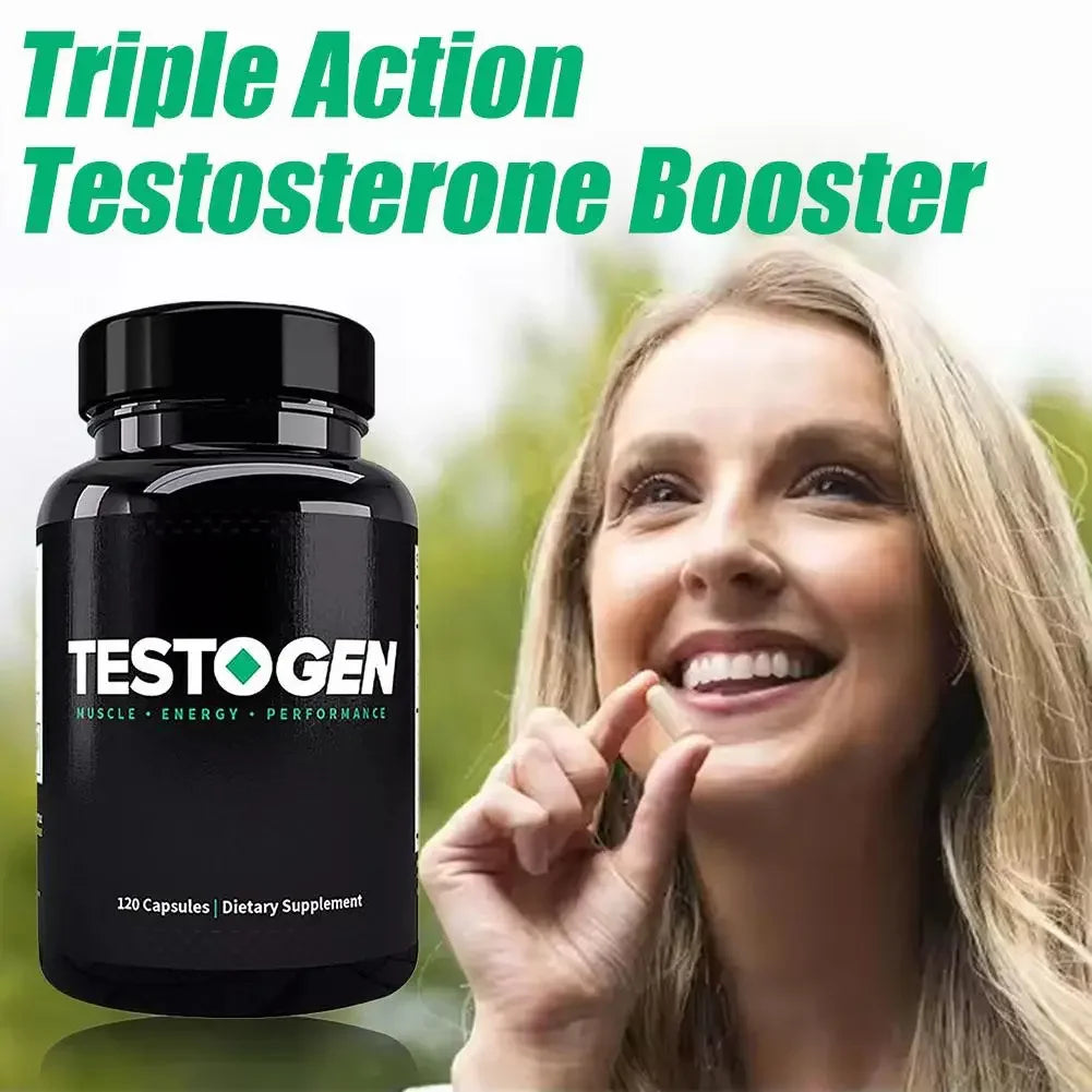 Triple Action Testosterone Booster for Men – Oyster Extract Supplement for Muscle Growth, Energy & Recovery