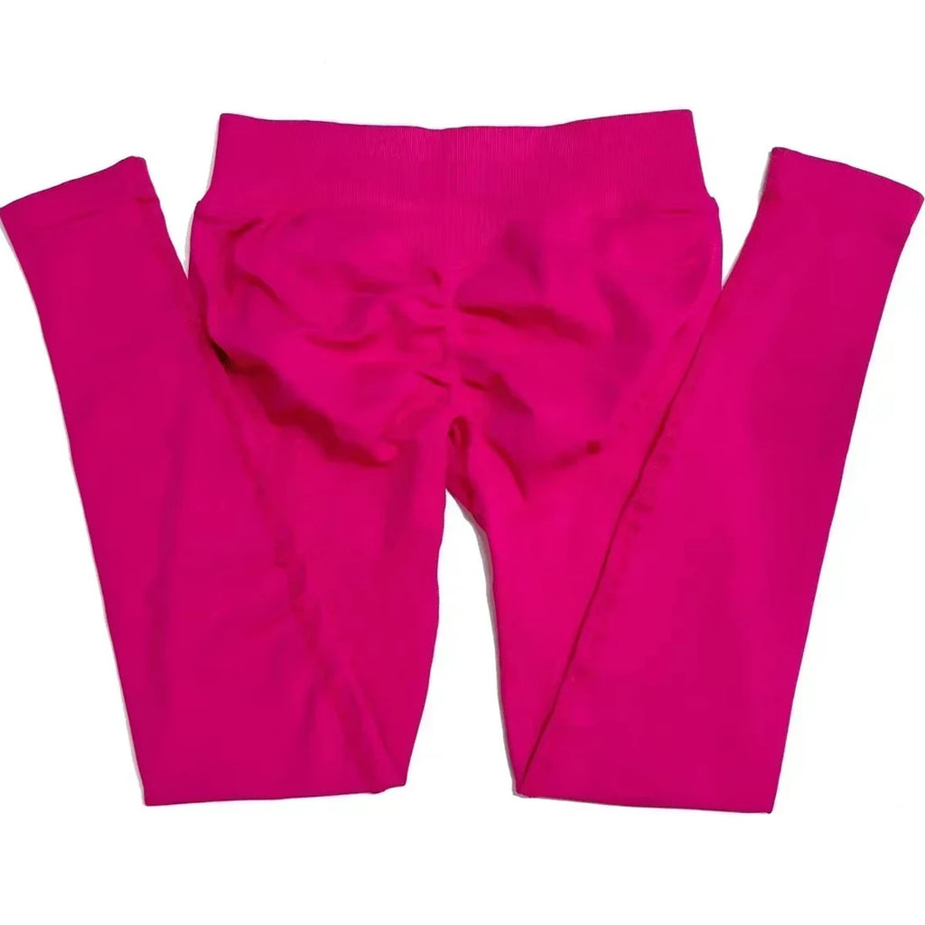 Scrunch Bum Seamless Gym Leggings for Women – Low Waist Push-Up Yoga Pants, Sweat-Wicking Workout Tights, Second-Skin Fit