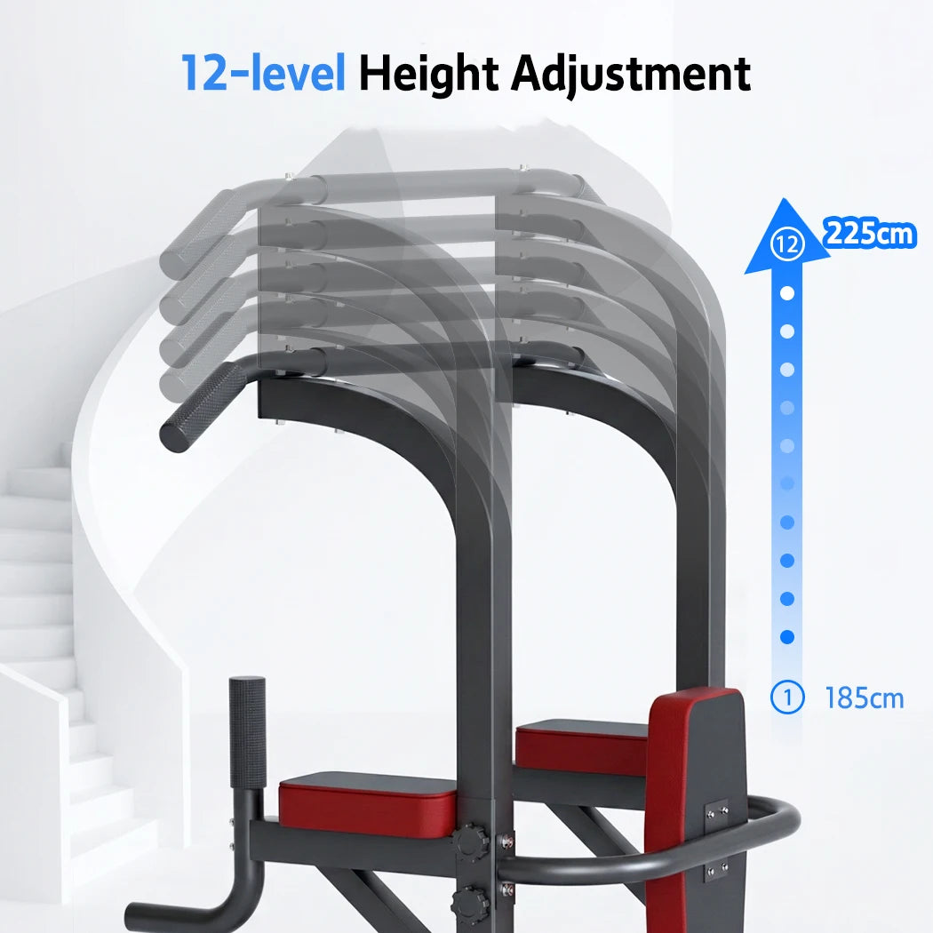 Foldable Power Tower Pull-Up Station – Chin Up, Dip & Knee Raise Home Gym Strength Training Tower