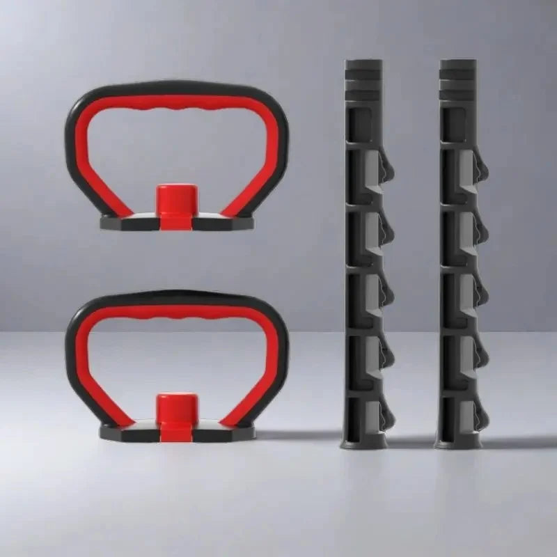 Adjustable Weight Dumbbell Handle & Kettlebell Base – Eco‑Friendly Home Gym Push‑Up & Strength Training Tool