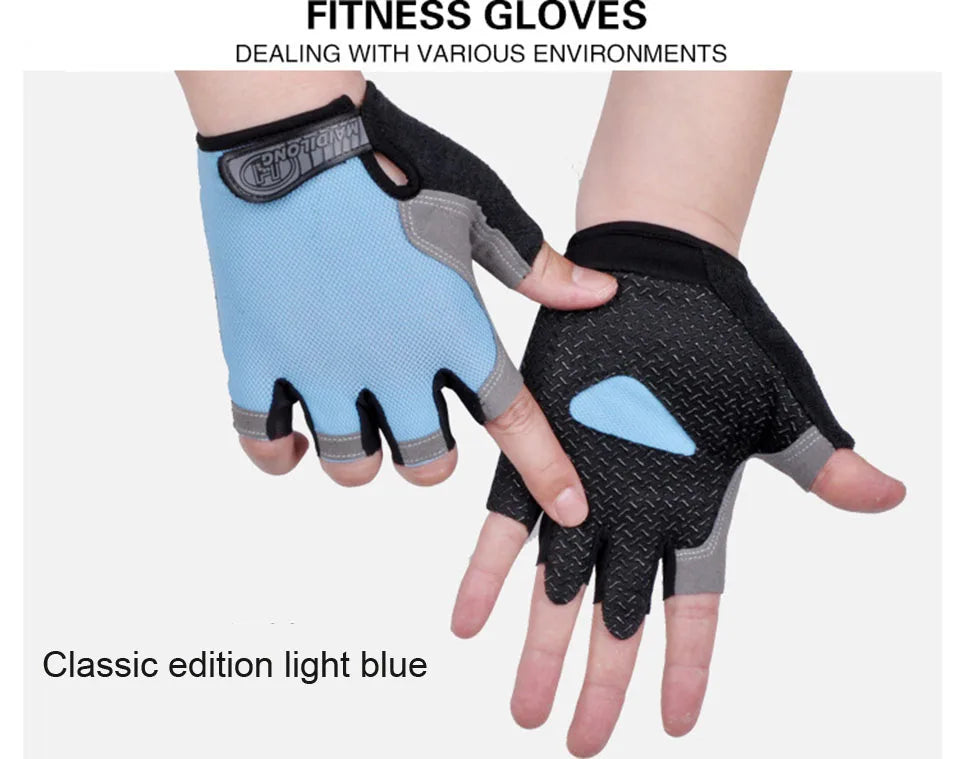 Half-Finger Fitness Gloves – Shock-Absorbing, Anti-Slip Cycling, Climbing & Outdoor Sports Gloves for Men & Women
