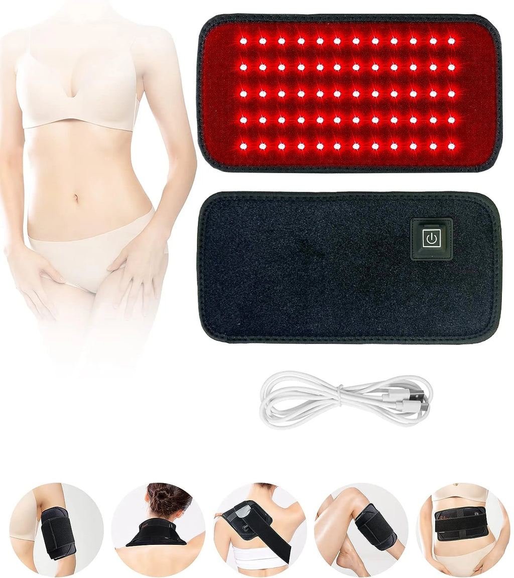 Red & Infrared Light Therapy Belt (660nm & 850nm) – LED Recovery & Heat Wrap for Waist, Back, Muscles & Full Body