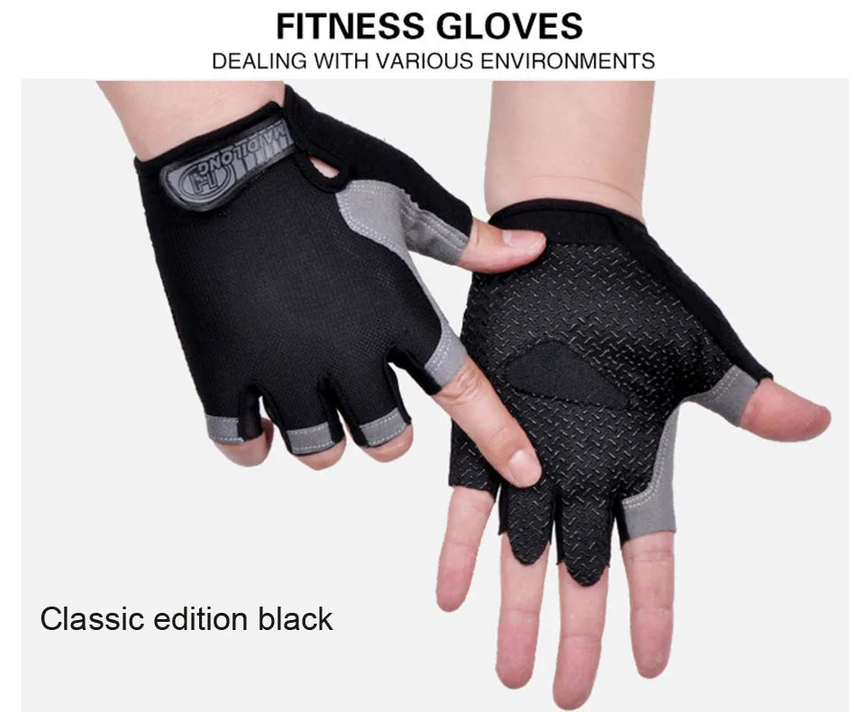 Half-Finger Fitness Gloves – Shock-Absorbing, Anti-Slip Cycling, Climbing & Outdoor Sports Gloves for Men & Women