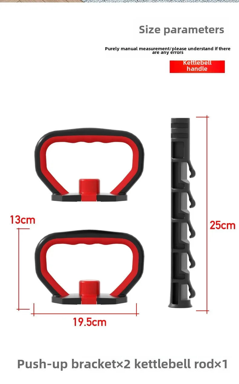 Adjustable Weight Dumbbell Handle & Kettlebell Base – Eco‑Friendly Home Gym Push‑Up & Strength Training Tool