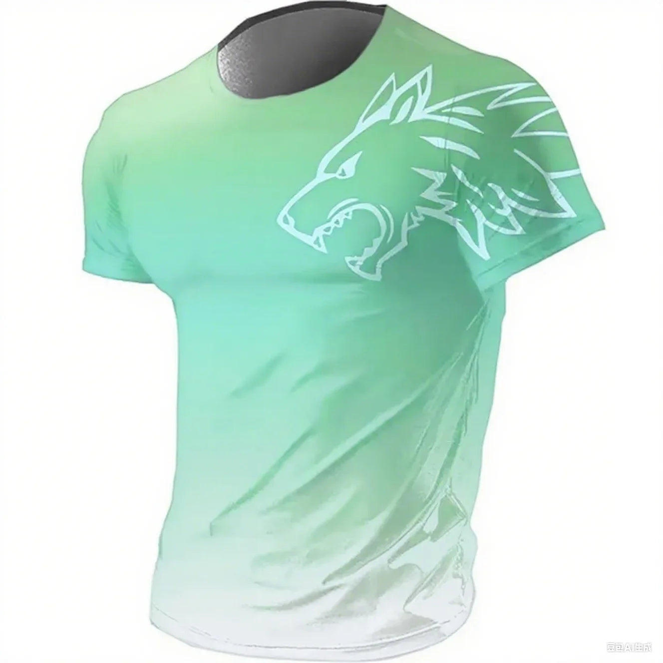 Men’s Quick-Dry Fitness T-Shirt – 3D Wolf Graphic Gym & Training Tee | Breathable Summer Sportswear